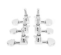 HUIOP Heavy Duty Internal Gear, Semicircle Guitar Locking Tuners, Metal String Tuning Peg for 13/32in Peg Holes, Stylish Look, Compact Size, Light Weight, Ideal Replacement (Silver)