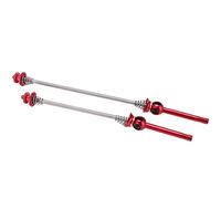 HUIOP High Strength Trainer Skewer Quick Release Lever for Road Folding Bike Lightweight Durable Metal Texture 2pcs (Red)