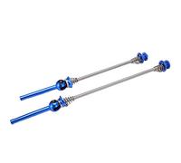 HUIOP High Strength Trainer Skewer Quick Release Lever for Road Folding Bike Lightweight Durable Metal Texture 2pcs (Blue)