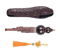 HUIOP Hulusi Guitar 3 Tone C-Key Aluminum Pumpkin Cucurbed Copper Plated Tubes Chinese Traditional Instrument with Chinese Knot Case for Beginners Amateur Musicians,H Key