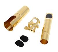 HUIOP Jazz Alto Sax Saxophone 7C Mouthpiece Metal with Mouthpiece Patches Pads Cushions Cap Buckle Gold Plating,metal mouthpiece tenor sax
