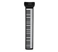 HUIOP Keyboard, Foldable Silicone Hand Roll Piano Keyboard, 61-Key Portable Electric Music Instrument with Teaching Function, with Imitation Piano Key Design, for Beginners