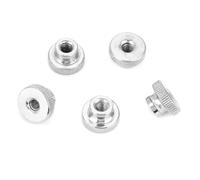 HUIOP Knurled, Carbon Steel Thumb Nut M3 M4 M5 M6 M8 M10 Plated Hand Tighten Nuts, 100%, Different Sizes for Choice, Sturdy, Anti, 10pcs/5pcs/2pcs/1pcs with Pack of Nuts (M5（5pcs）)
