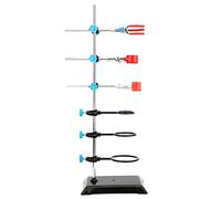 HUIOP Lab Experiment Stand Equipment Iron Material for Physics Heating Filtration with Beakers Clips