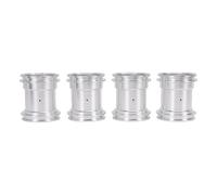 HUIOP Lightweight High Strength RC Car Wheel Hub Upgrade for TAMIYA CW-01 Lunch Box Midnight Pumpkin WR02, Anodized Silver Aluminum Alloy, 4Pcs, With Tailor-Made Fit, No Modification