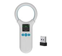 HUIOP Microchip Scanner,Animal Microchip Pet Tag Scanner ID Reader RFID EMID Animal Handheld Chip Reader BT+USB+2.4G Connect Support 500 Informations Storage Function 1.44 inch TFT LCD Screen FDX-B