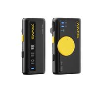 HUIOP Microphone iRay DW10 Wireless Microphone System with 1 Receiver + 1 Microphone 200M Transmission 15h Duration Smart Noise Reduction Built-in BT 5.3 Compatible with Android Phones Computer Lap