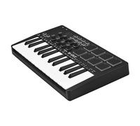 HUIOP MIDI Control Keyboard 25 Keys Mini USB Keyboard Portable MIDI Controller with 25 Velocity Sensitive Keys 8 RGB Backlit Pads 8 Buttons, USB Keyboard