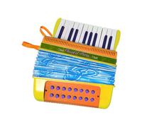 HUIOP Mini 20-key 16-bass Accordion ABS Material with Buckle Lightweight Button Accordion Hand-eye Coordination Stage Performance Musical Instrument for Beginners Christmas Gift
