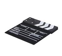 HUIOP Movie Film Clap Board 20cm Wood Durable Clapper | Black clapperboard, easy to erase, perfect for filmmaking, role play