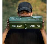 HUIOP Outdoor Tools Storage Box Portable Camping Picnic Hand Box Metal Tools Storage Box with Handle Sundries Storage Box