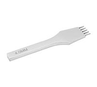 HUIOP Precision Steel Leather Prong Chisel Tool for DIY Leather Punching, Lightweight and Durable for Daily Work (5 Teeth)