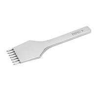 HUIOP Precision Steel Leather Prong Chisel Tool for DIY Leather Punching, Lightweight and Durable for Daily Work (7 Teeth)