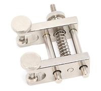 HUIOP Professional Luthier Making Viola Cello Fixture, Violin Edge Clamp Repair Tool with Adjustable Double Guide Rod, Made of Good-Quality Metal Materials for Violin Head Clamp (Silver)