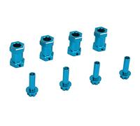 HUIOP RC Wheel Hex Hub Spacers, Aluminum Alloy 12mm Hex Hubs Extension Combiner for 1/10 RC Climbing Car, Lightweight and Sturdy Repair Upgrade Accessory Universal Application (Blue)