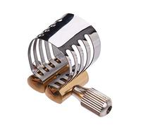 HUIOP Sax Accessory, Sax Ligature for Soprano Saxophone, Single Screw Adjustment, Exquisite Case, Nice Accessory for Saxophone (Silver)