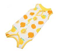 HUIOP Soft Cotton Cat Recovery Suit, Prevent Licking, Bites, Post Operative Infections, Relieve Anxiety, Elastic Neck, Sleeveless Cuffs, Back Opening, for Cat Surgery Neutering (M)