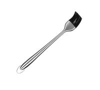 HUIOP Stainless Steel Handle Silicone Head Basting Brush, BBQ Roasting Tool for Oil Sauce Brushing, Good Helper for Housewife, Easy to and Sturdy, Long Enough to Avoid Burns, Easy (Straight handle