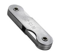 HUIOP Stainless Steel Radius, External Internal Concave Convex Measuring Tool with Various Range for Tool & Die Makers, Machinists, R7-14.5MM (R15-25MM)