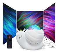 HUIOP Starry Sky Projector, Night Light with BT Speaker, Snail Starry Sky Projector Lamp, Creative Gift for Bedroom, Aurora Projection Light, Atmosphere Lamp,