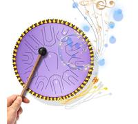 HUIOP Steel Tongue Drum 15 Inch 21 Notes C Key Percussion Instrument with Drum Mallets for Meditation Yoga Beginners Majors Family Friends Christmas Gift Handpan Drum