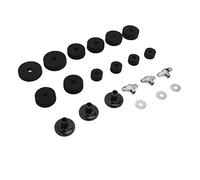 HUIOP 【title】Drum Cymbal Felt Pad Set Kit, Non Slip Instrument Accessory, 21Pcs Replacement Part (Black)