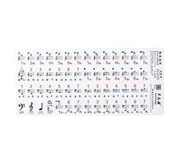 HUIOP Transparent 37 49 61 Electronic Keyboard 88 Key Piano Stave Note Sticker Notation Version & Sheet Music for White Keys,Piano Key Sticker,keyboard stickers