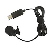 HUIOP USB Lavalier Lapel Condenser Microphone Omnidirectional Wired Clip-on Mic Hands Free Plug & Play for Computer PC Laptop Video Conference Chatting Live Streaming Recording, Lavalier Microphone