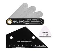 HUIOP Versatile Guitar Neck Curvature Ruler and String Height Gauge for Folk Classical Electric Bass Guitar, Innovative Features (02 Style)
