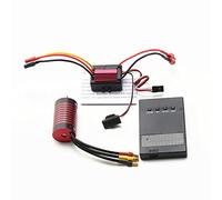 HUIOP Waterproof 2845 Brushless Motor 5900KV & 35A Brushless ESC & Programming card Replacement for F19A 1/10 HPI TRAX44 HSP 1/12 Remote Control Car,35A Brushless ESC