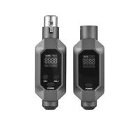 HUIOP Wired Microphone to Wireless XLR Transmitter & Receiver UHF Wireless Microphone System for Audio Mixer Electric Guitar Bass Wireless Microphone Transmitters Receivers Noise Reduction