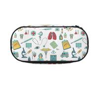 HUIopq Abstraction Biology Chemistry4 Print Large Capacity Pencil Bag Versatile Pen Case School Office Makeup Travel Accessory