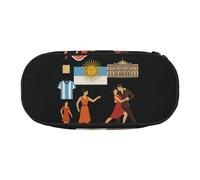 HUIopq Argentina Cult Print Large Capacity Pencil Bag Versatile Pen Case School Office Makeup Travel Accessory