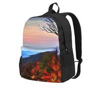 HUIopq Blue Ridge Mountains Print Large Capacity Unisex Backpack Travel Daypack For Commuting Work Outdoor Adventure
