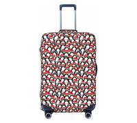 HUIopq Christmas Penguins Print Elastic Suitcase Cover Travel Luggage Protective Sleeve Family Vacation Accessory