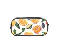 HUIopq Citrus Fruit Pattern Print Clear Pencil for Travel Office Transparent Stationery Organizer Pouch Storage Bag