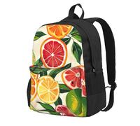 HUIopq Citrus Fruit Pattern Print Large Capacity Unisex Backpack Travel Daypack For Commuting Work Outdoor Adventure