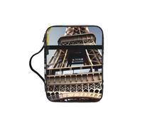 HUIopq Cityscape Paris Eiffel Tower France Print Adults Bible Storage Bag Waterproof Cover for Church Worship Travel Daily Carry