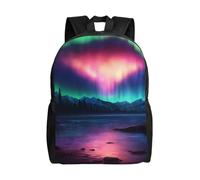 HUIopq Dark Northern Lights Print Backpack Men Women Stylish Large Capacity Travel Work Hiking Business Trip Camping