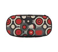 HUIopq Design Target Print Large Capacity Pencil Bag Versatile Pen Case School Office Makeup Travel Accessory