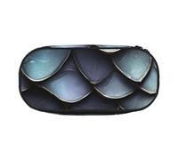HUIopq Dragon Scale Print Large Capacity Pencil Bag Versatile Pen Case School Office Makeup Travel Accessory