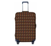 HUIopq Electric Guitar Print Elastic Suitcase Cover Travel Luggage Protective Sleeve Family Vacation Accessory
