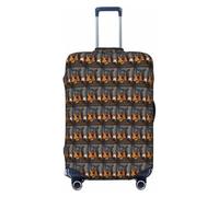 HUIopq Electric Guitar Print Elastic Suitcase Cover Travel Luggage Protective Sleeve Family Vacation Accessory