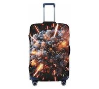 HUIopq Explosion Firework 3D Print Elastic Suitcase Cover Travel Luggage Protective Sleeve Family Vacation Accessory