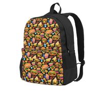 HUIopq Food Pattern Funny Print Large Capacity Travel Bag Water-Resistant Camping Commuting Outdoor Adventure