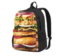 HUIopq Food Pattern Funny Print Large Capacity Travel Bag Water-Resistant Camping Commuting Outdoor Adventure