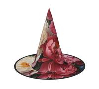 HUIopq Garden Peony Print Carnival Adults Hat Cosplay Costume Festive Headwear Season Accessory Home Decor