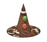 HUIopq Gingerbread Man Candy Print Carnival Adults Hat Cosplay Costume Festive Headwear Season Accessory Home Decor