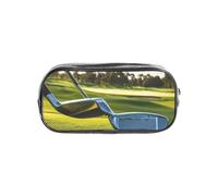 HUIopq Golf Club Print Clear Pencil for Travel Office Transparent Stationery Organizer Pouch Storage Bag