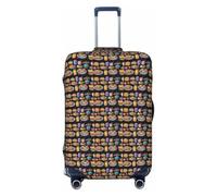 HUIopq Healthy Food Print Elastic Suitcase Cover Travel Luggage Protective Sleeve Family Vacation Accessory